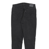 LEVI'S 710 Womens Jeans Black Slim Skinny Denim Raw W29 L24 Frayed Hem