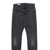 LEVI'S 510 BIG E Mens Jeans Black Slim Skinny Denim Dark W27 L30 Zip