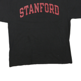 CHAMPION Womens Black Stanford Graphic T-Shirt L Short Sleeve Crew Neck Casual