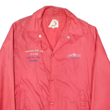 OUTDOOR Mens Red Button Nylon Jacket M Classic Casual Lightweight Windbreaker