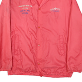 OUTDOOR Mens Red Button Nylon Jacket M Classic Casual Lightweight Windbreaker