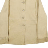 PENMAN'S Womens Beige Button Jacket S Polyester Shearling Collar Cuffs Casual