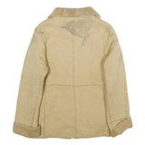 PENMAN'S Womens Beige Button Jacket S Polyester Shearling Collar Cuffs Casual