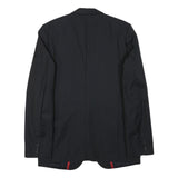 HUGO Mens Black Pinstripe Tailored Wool Jacket M Button Formal Wear
