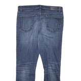 DKNY Womens Slim Blue Denim Jeans W32 L26 Cotton Blend Zip Pockets Casual Wear