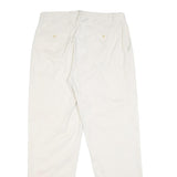 POLO RALPH LAUREN Mens Cotton White Regular Fit Straight Leg Trousers W33 L32