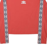 UMBRO Womens Red Long Sleeve Crew Neck Graphic T-Shirt M Sports Casual