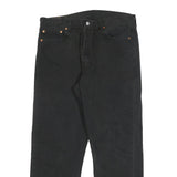 LEVI'S 590 02 Mens Jeans Black Relaxed Straight Denim W38 L30 Classic Button Fly