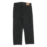 LEVI'S 590 02 Mens Jeans Black Relaxed Straight Denim W38 L30 Classic Button Fly