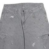 DICKIES Mens Grey Cargo Cotton Shorts L W34 Workwear Utility Pockets