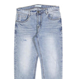 SONNY BONO Womens Jeans Blue Regular Straight Denim Light W30 L26 Casual Wear