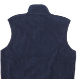 NAUTICA Mens Navy & Red Sleeveless Zip Polyester Fleece Vest S Casual Outerwear