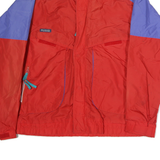 COLUMBIA Mens Red & Purple Outdoor Jacket XL Polyester Zip Plain Sport