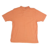 NAUTICA Mens Orange Short Sleeve Plain M Polo Shirt Cotton Summer Casual