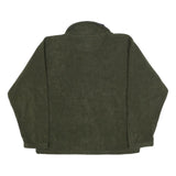 ROUNDY RIDGE Mens Green Navy Polyester Plain 1/4 Zip Pullover Jumper M Outdoor