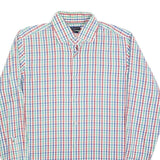 TOMMY HILFIGER Mens Blue & Green Check Shirt M Classic Fit Cotton Casual