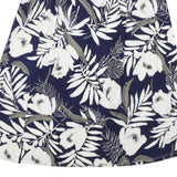 IVORY Womens Blue White Floral Midi Cotton Blend A-Line Skirt M Summer Beachwear