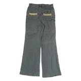 HAOSSHINU Mens Regular Fit Flared Denim Light Blue Cotton Jeans W26 L27 Stylish