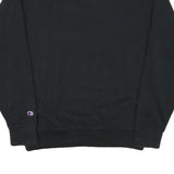 CHAMPION Mens Black Cotton Blend Crew Neck M Sweatshirt Classic Logo Pullover