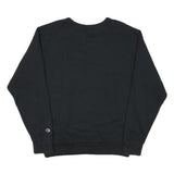 CHAMPION Mens Black Cotton Blend Crew Neck M Sweatshirt Classic Logo Pullover