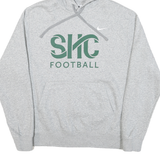 NIKE Mens Grey SMC Football Pullover Hoodie M Cotton Blend Casual Sports