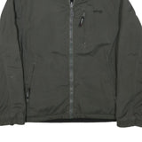 SCHOTT Mens Green Bomber Jacket L Polyester Blend Plain Zip Closure Casual