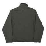 SCHOTT Mens Green Bomber Jacket L Polyester Blend Plain Zip Closure Casual