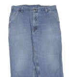 CARHARTT Mens Regular Fit Cotton Blend Denim Jeans Light Blue W38 L26 Workwear