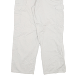 DICKIES Mens Cotton Blend White Relaxed Cargo Trousers W30 L28 Workwear Zip