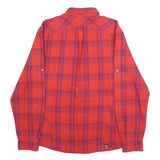 ADIDAS Mens Red & Purple Plaid Shirt M Cotton Blend Casual Long Sleeve Button