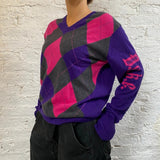 Duke Argyle Jumper - Large Multicoloured Wool Blend