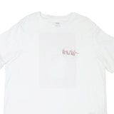 LEVI'S Mens White Graphic T-Shirt XL Short Sleeve Crew Neck Cotton Blend