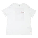 LEVI'S Mens White Graphic T-Shirt XL Short Sleeve Crew Neck Cotton Blend