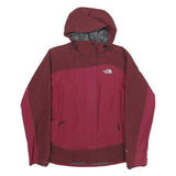 THE NORTH FACE Womens Maroon & Pink Outdoor Jacket S Polyester Zip Hooded