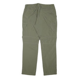 COLUMBIA Mens Regular Fit Olive Green Cargo Zip Trousers W34 L30 Outdoor Hiking