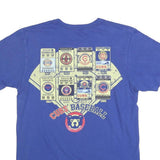 MAJESTIC Mens Blue Chicago Cubs Baseball Graphic T-Shirt M Short Sleeve Crew