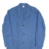 SANFOR Mens Blue Classic Cotton Jacket L Button Plain Lightweight Workwear