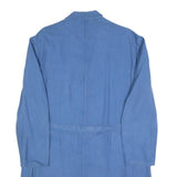 SANFOR Mens Blue Classic Cotton Jacket L Button Plain Lightweight Workwear