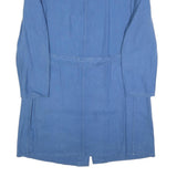 SANFOR Mens Blue Classic Cotton Jacket L Button Plain Lightweight Workwear