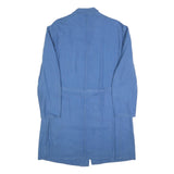 SANFOR Mens Blue Classic Cotton Jacket L Button Plain Lightweight Workwear