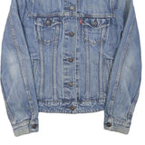 LEVI'S Mens Blue Denim Jacket XS Cotton Blend Classic Button Closure Stylish