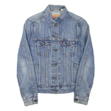 LEVI'S Mens Blue Denim Jacket XS Cotton Blend Classic Button Closure Stylish