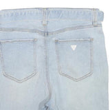 GUESS Womens Shorts Blue Casual Distressed M W28 Belted Denim Summer