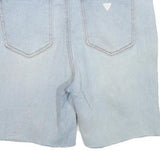GUESS Womens Shorts Blue Casual Distressed M W28 Belted Denim Summer