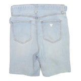 GUESS Womens Shorts Blue Casual Distressed M W28 Belted Denim Summer