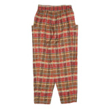 MARELLA Womens Polyester Blend Brown & Red Relaxed Straight Trousers W25 L25