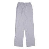 BRAGARD Womens Cotton Blend Regular Trousers W24 L33 Grey & White Check Pattern
