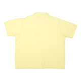 LACOSTE Mens Yellow Cotton Blend Short Sleeve Plain Polo Shirt 2XL Casual
