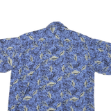 ROYAL ROBINS Mens Blue Patterned Cotton Blend Shirt L Summer Casual Button-Up