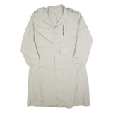 Womens Beige Button Cotton Blend Classic Jacket XL Plain Long Sleeve Button